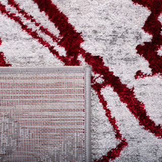 Safavieh Amelia Collection, ALA293 Rug, Grey/Red, 6'7" Square