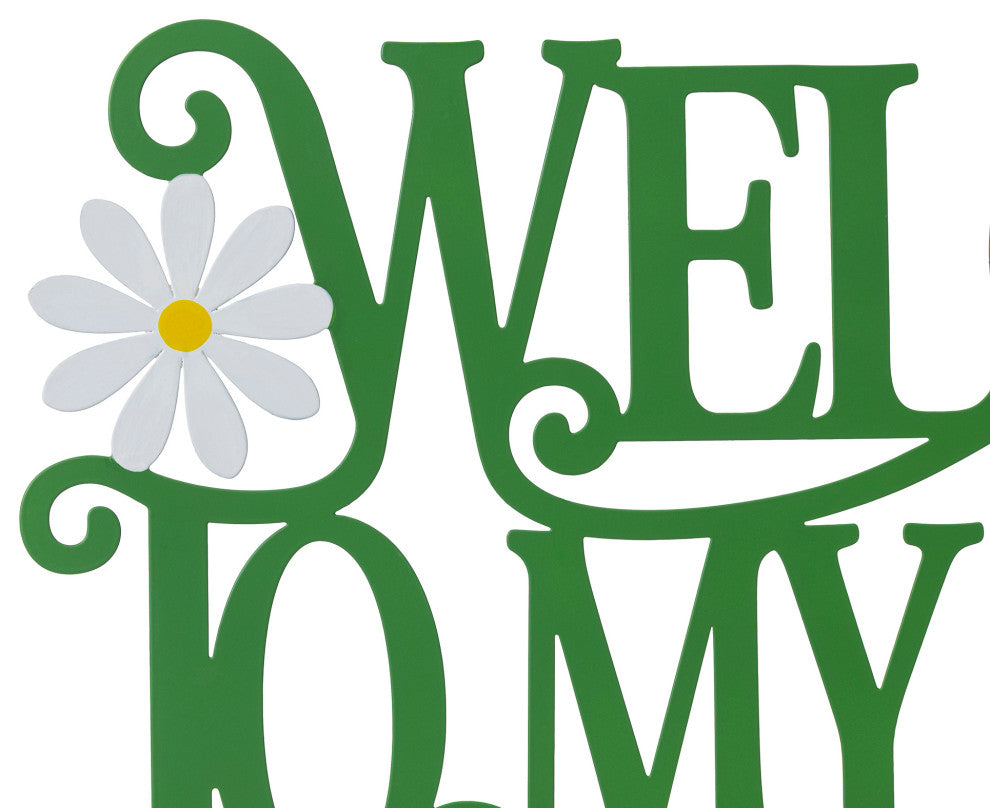 24"L "Welcome to My Garden"  Wall Decor