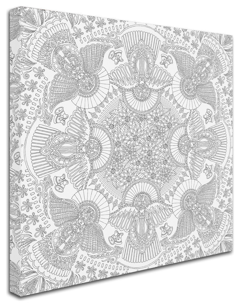 Hello Angel ''Christmas Angels'' Canvas Art, 14x14