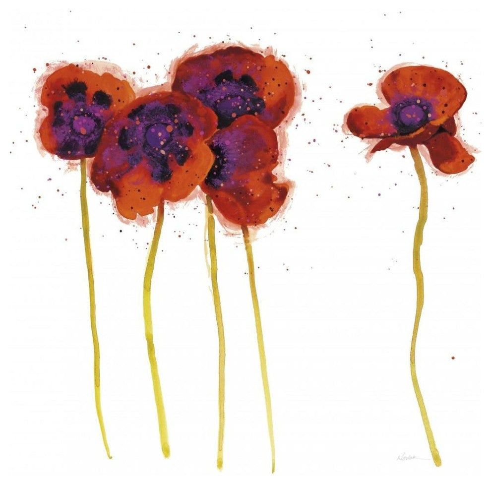 "Splash Garden II on White" Digital Paper Print by Shirley Novak, 38"x38"