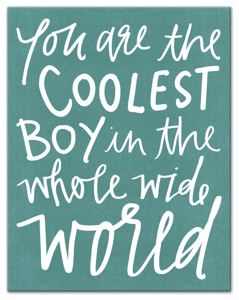 Coolest Boy in the World 11x14 Canvas Wall Art