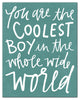 Coolest Boy in the World 11x14 Canvas Wall Art