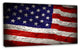 Large American Flag Watercolor, Abstract Canvas Artwork, 32"x16"