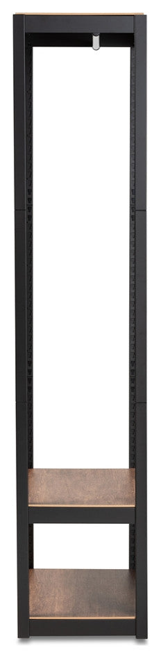 Modern Black Finished Metal 3-Shelf Free Standing Closet Storage Organizer