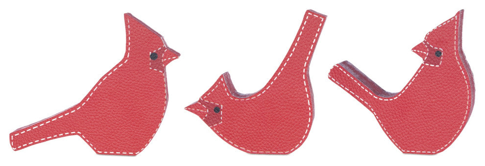 Cardinal Bird Shelf Sitter, 3-Piece Set