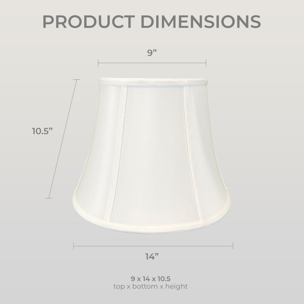 Royal Designs Modified Bell Lamp Shade, White, 9x14x10.5, Set of 2