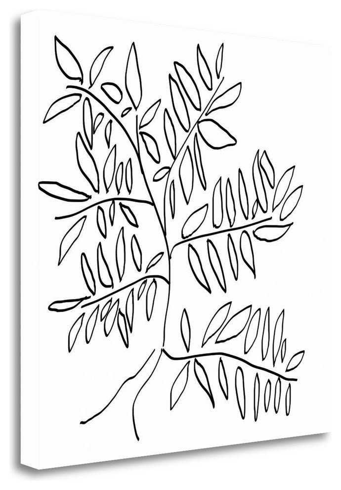 "A Black And White Tree" By Jan Weiss, Giclee Print on Gallery Wrap Canvas