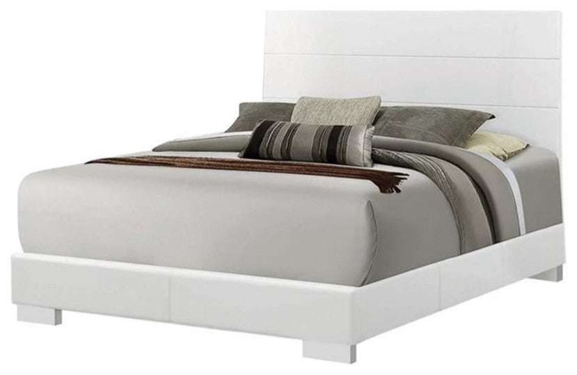 Coaster Felicity 5-piece Queen Panel Wood Bedroom Set Glossy White