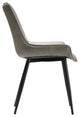 Cortesi Home Ellie Dining Chairs In Gray Faux Leather, Set Of 2