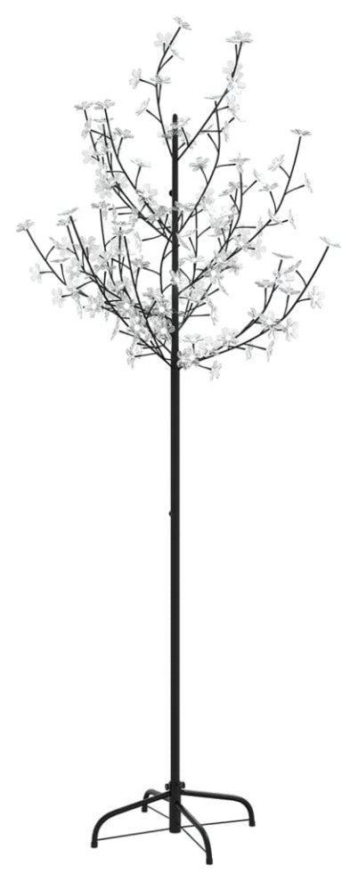 vidaXL Christmas Tree Artificial Tree with Cherry Blossom LEDs Colorful Light