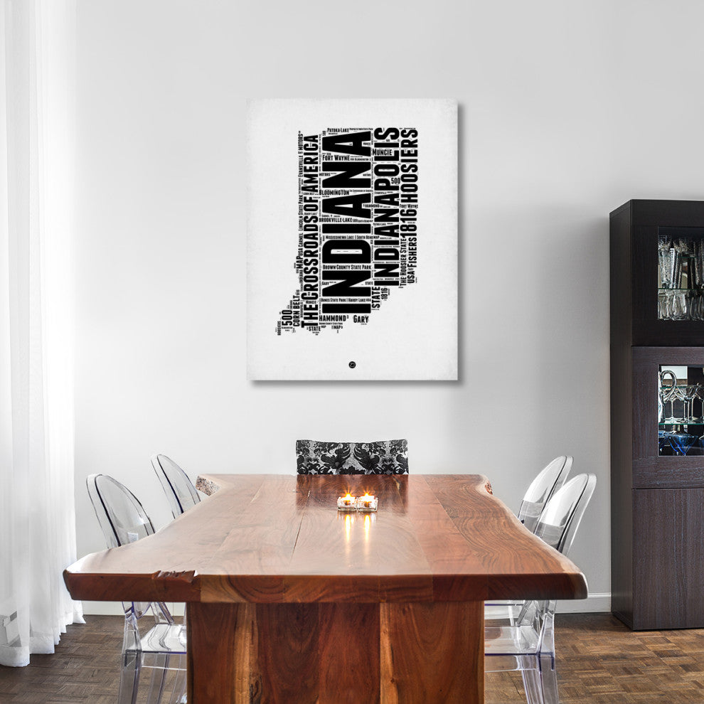 "Indiana Word Cloud 2" Fine Art Print