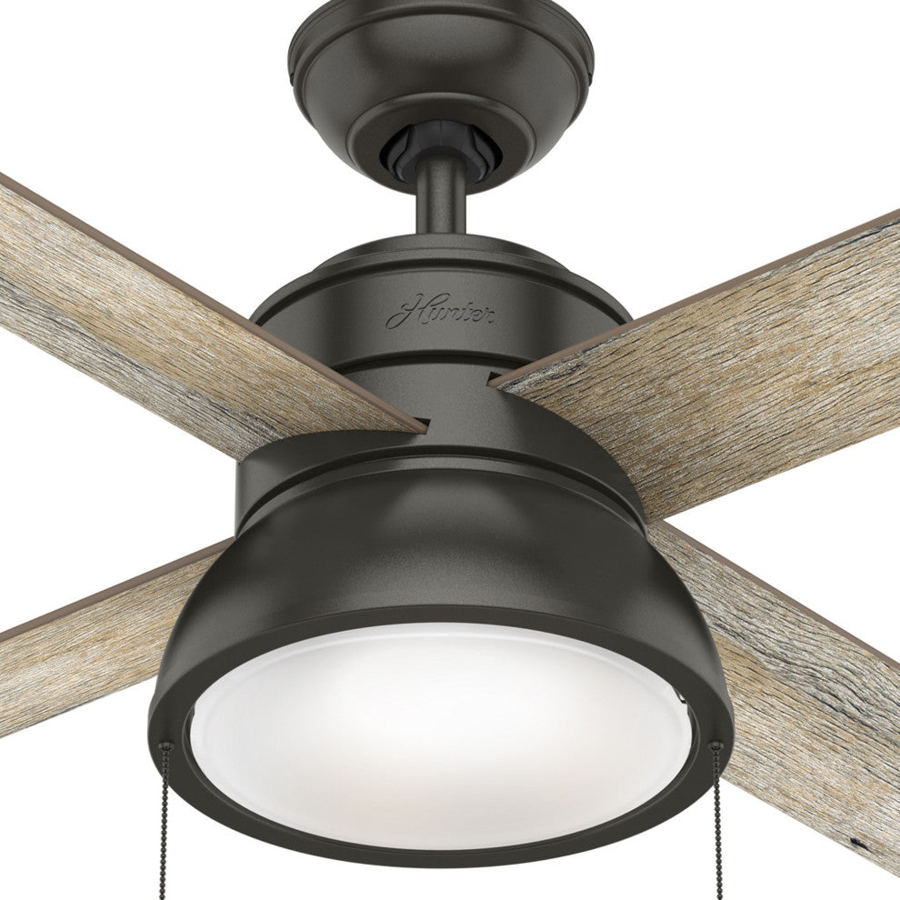 Hunter Fan Company 52" Loki Ceiling Fan With Light Kit, Noble Bronze