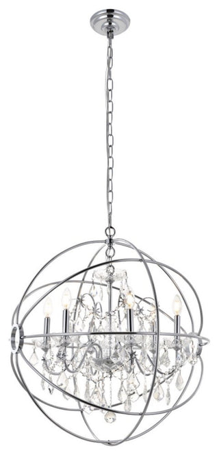 Cory 6-Light Chrome Crystal Pendant