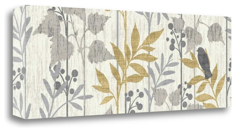 "Garden Leaves Panel II" By Wild Apple Portfolio, Giclee on Gallery Wrap Canvas