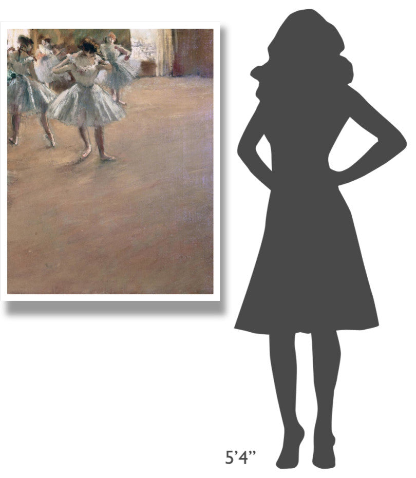 "Danseuses Montant Un Escalier (right)" Paper Print by Edgar Degas, 32"x42"