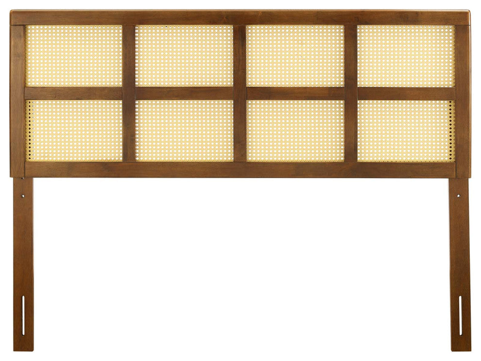 Headboard, King Size, Wood, Brown Walnut, Modern Mid-Century, Bedroom Master