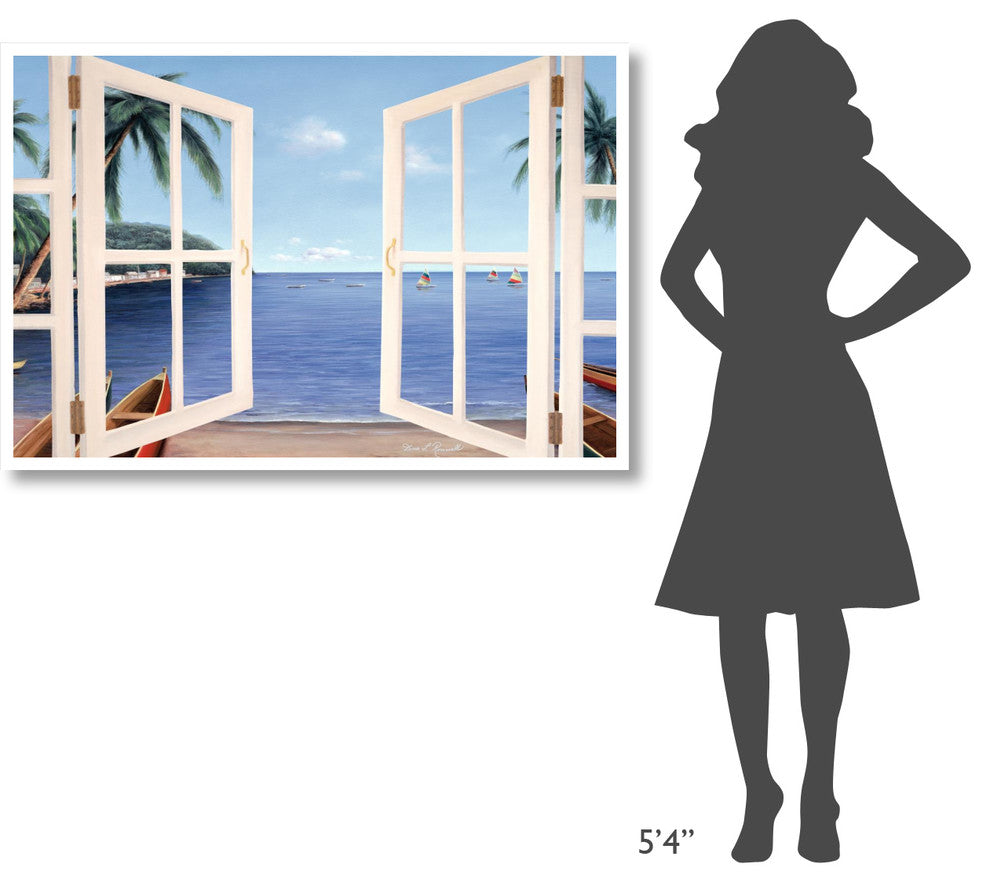 "Day Dreams through Window" Digital Paper Print by Diane Romanello, 50"x34"