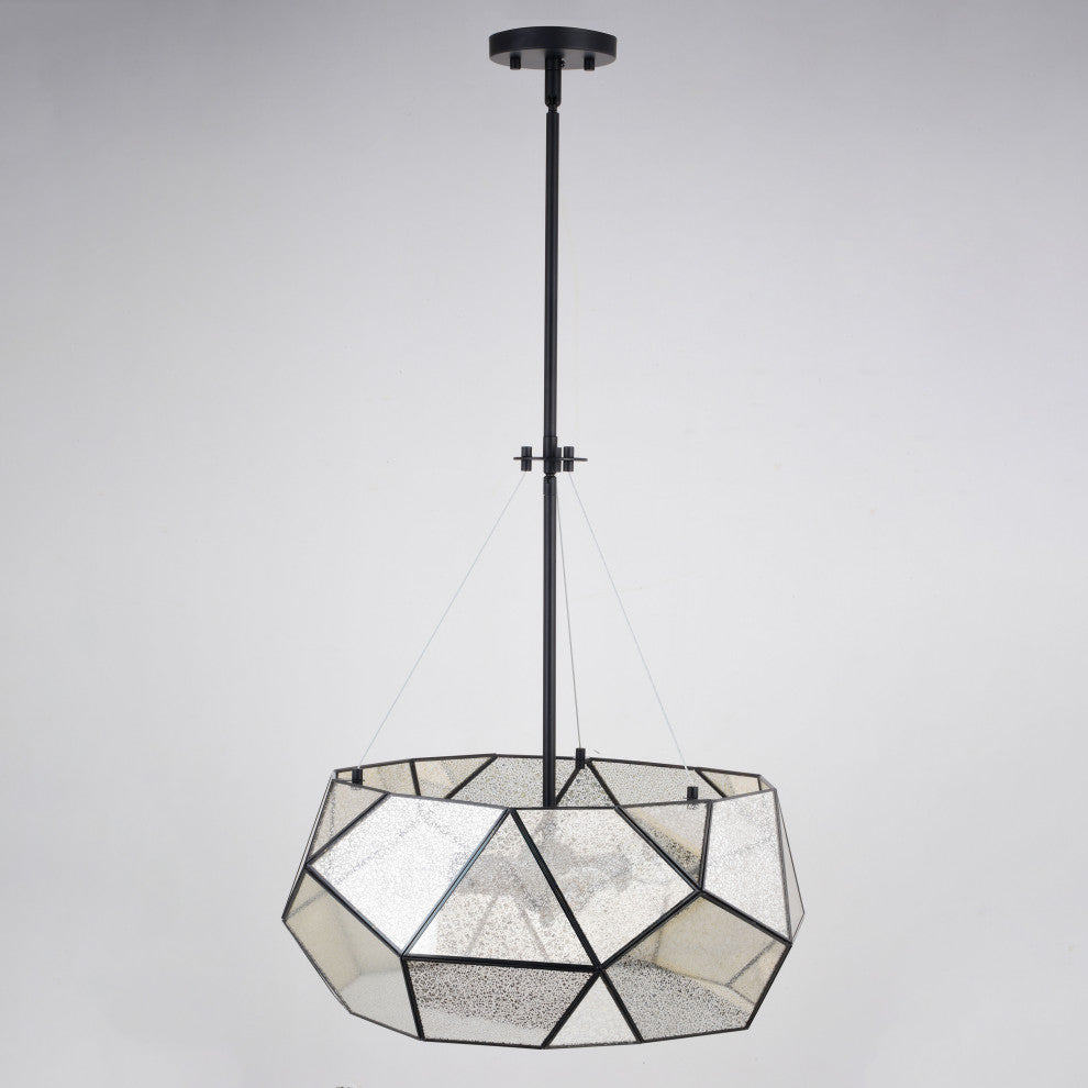 Euclid 20" 3 Light Pendant Black