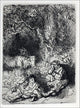 Rembrandt Van Rijn The Shepards and the Family Gallery Wrapped Canvas Print
