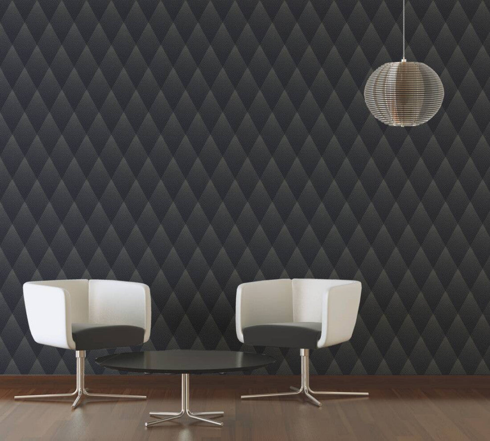 Sample, Geometric Textured Wallpaper Featuring Diamond Shaped Figures, 374193