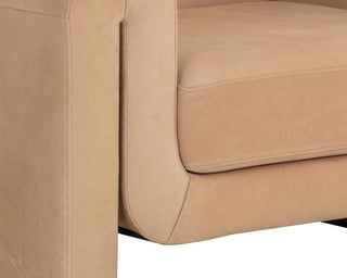 Romer Armchair, Distressed Brown, Nubuck Tan Leather