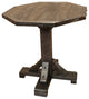 Rustic Barn Wood Style Timber Peg Octagon Pub Table, Dusk, 36 Inch, Dining Height