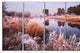 "Fairy Autumn Dawn Panorama" Landscape Print Wall Artwork, 4 Panels, 48"x28"