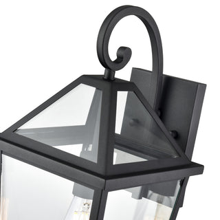 1 Light 8.25 in. Textured Black Outdoor