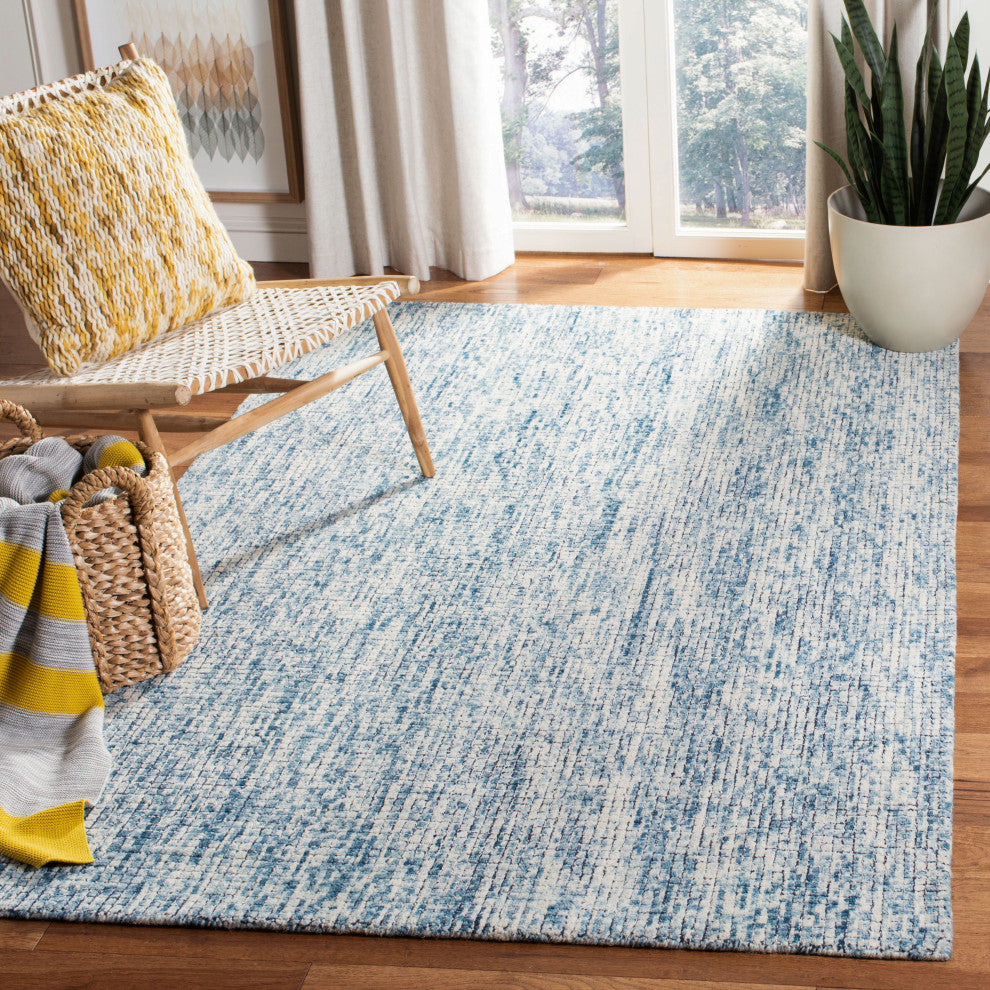 Safavieh Couture Abstract Collection, ABT473 Rug, Ivory/Navy, 3'x5'