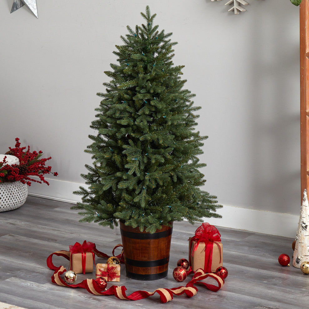 5' Colorado Aspen Pre-Lit Artificial Porch Christmas Tree With 200 LED lights