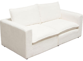 Ivy 2-Piece Modular Sofa in White Faux Shearling by Diamond Sofa
