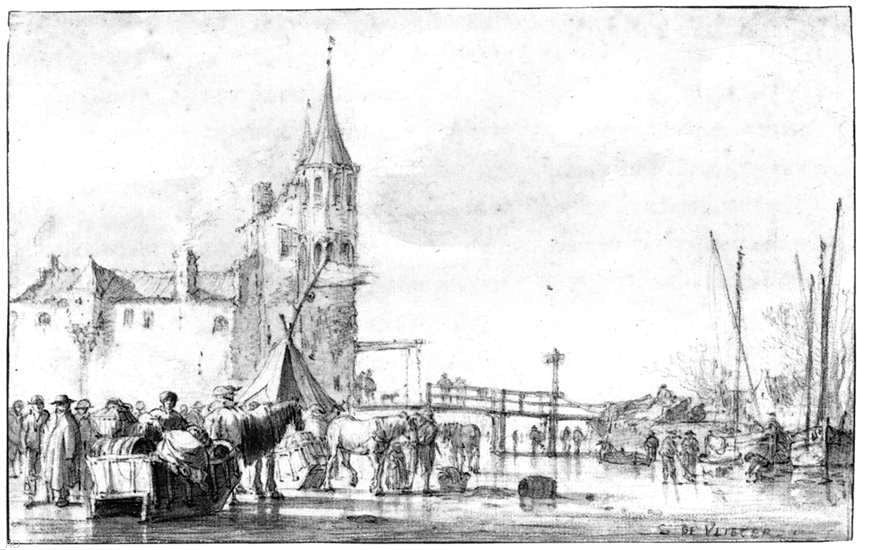 Simon De Vlieger The Northwest Side of the Rotterdam Gate Wall Decal