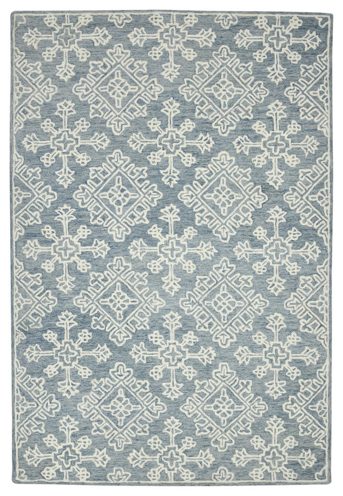 Boscage Penswick Area Rug, Blue, 5' x 7'6", Geometric