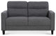 Asher Channeled Loveseat, Gray