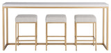 Miranda Kerr Metal Console Table, Gold Finish With White Top