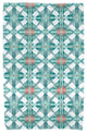 Beach Tile, Geometric Print Beach Towel, Aqua