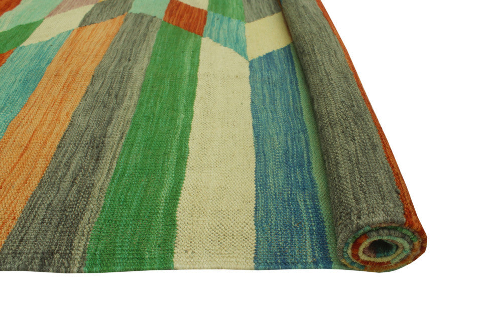 Winchester Kilim Burhan Blue/Ivory Rug, 5'6x7'9