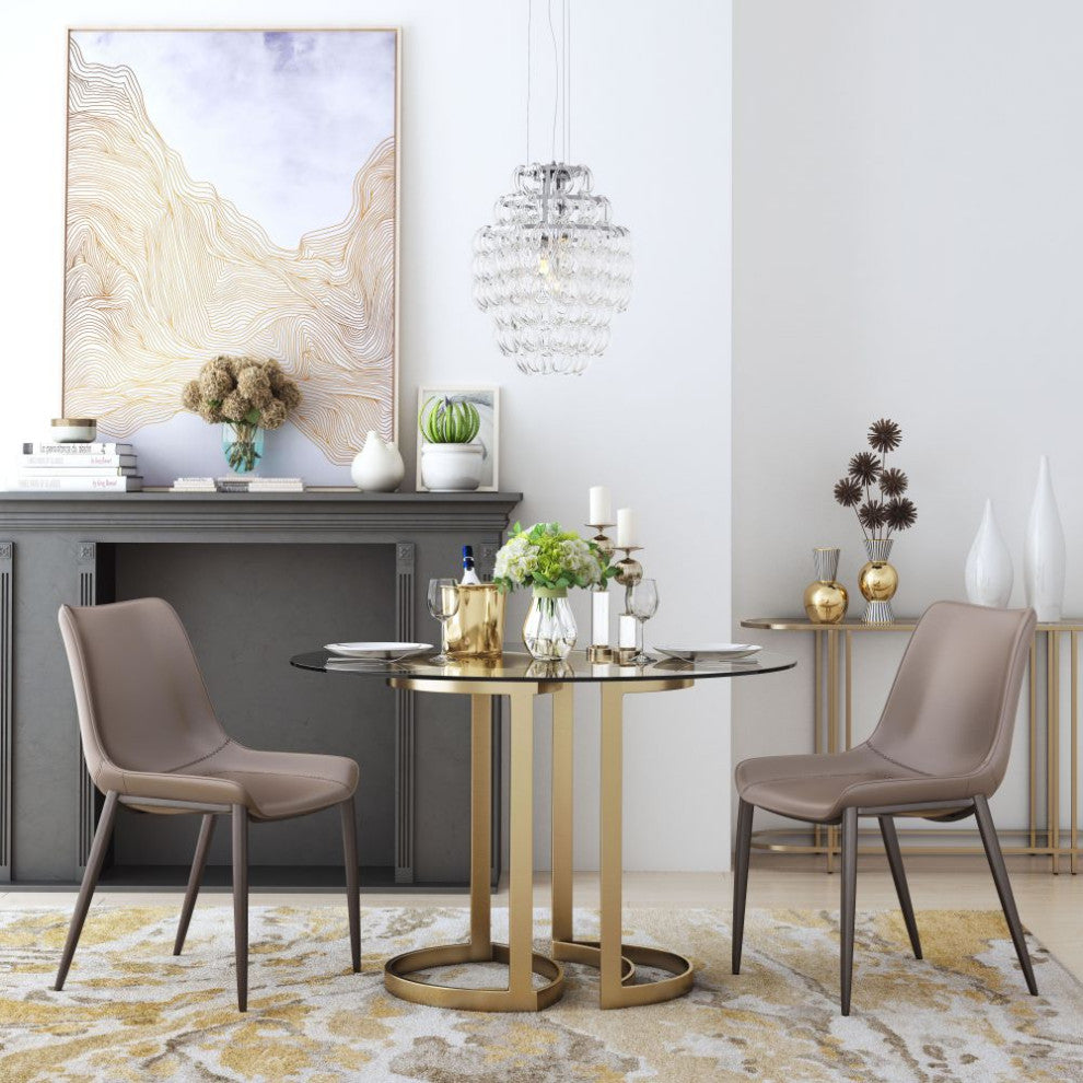 Magnus Dining Chair, Set of 2 Brown/Walnut