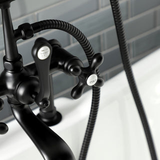 AE109T0 Deck Mount Clawfoot Tub Faucet, Matte Black