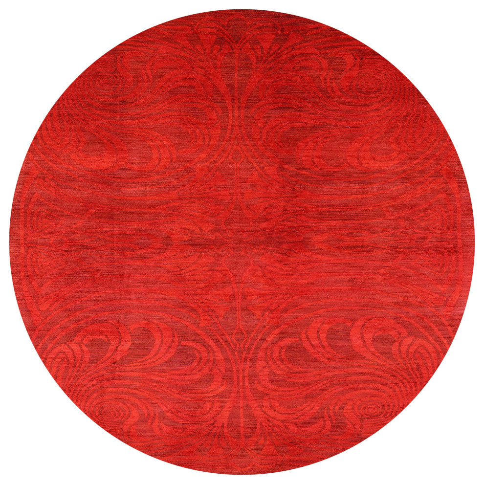 Ahgly Company Indoor Round Mid-Century Modern Area Rugs, 4' Round