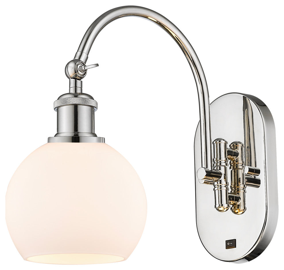 Innovations 518-1W-PN-G121-6 1 Light 6" Sconce, Polished Nickel