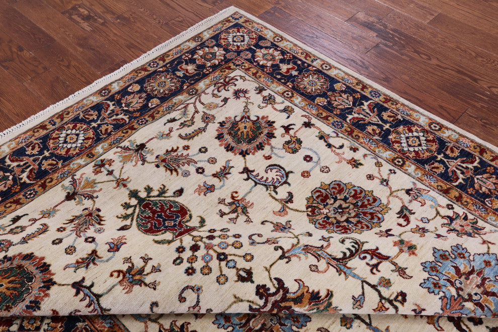 Persian Tabriz Hand-Knotted Wool Rug 6' 10" X 10' 2" Q9997