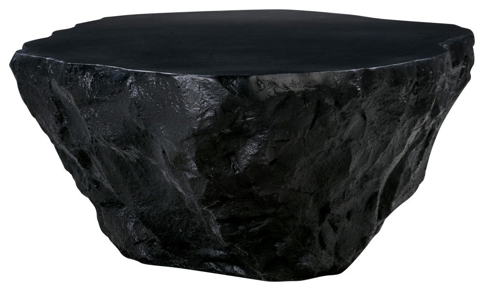 Crag Black Concrete Coffee Table