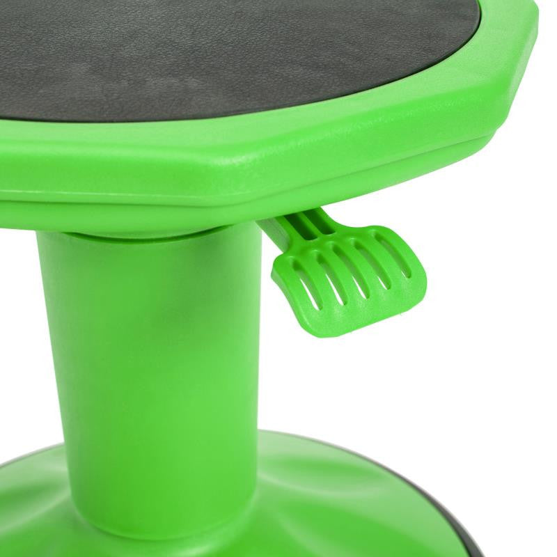 Carter Adjustable Height Kids Flexible Stool 14" 18" Seat Height, Green