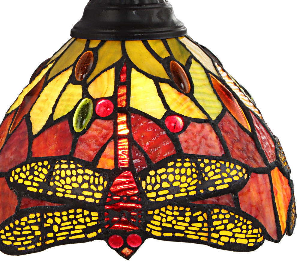 Empress Dragonfly Tiffany-Style 1 Light Wall Sconce 8" Wide
