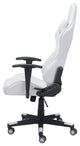 Computer Work Gaming Chair, Faux Vinyl Leather, White, Black, Home Office