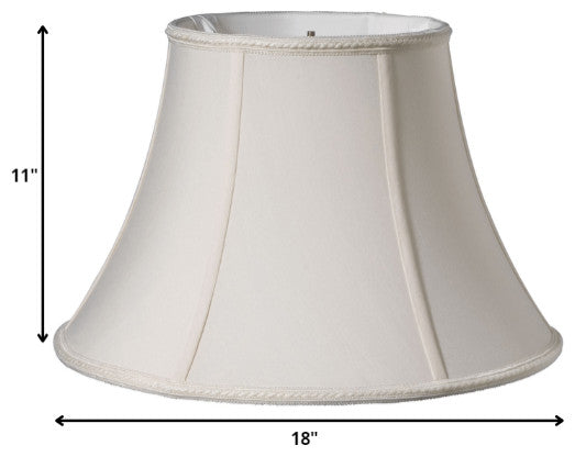 18" Cream Slanted Bell Paperback Shantung Lampshade