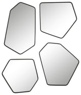 Uttermost 09813 Linneah Black Mirrors, Set of 4