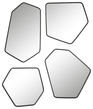 Uttermost 09813 Linneah Black Mirrors, Set of 4