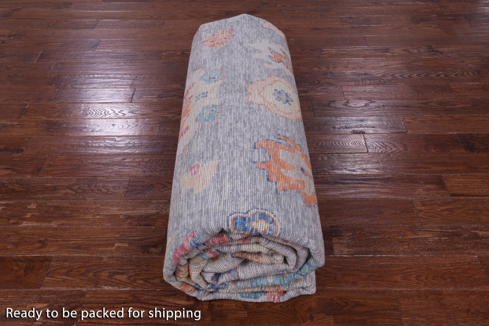 12' 3" X 14' 10" Turkish Oushak Hand-Knotted Wool Rug - Q16119